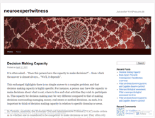 Tablet Screenshot of neuroexpertwitness.wordpress.com