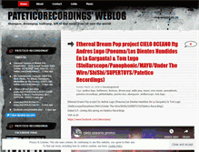 Tablet Screenshot of pateticorecordings.wordpress.com