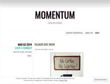 Tablet Screenshot of momentumlifeinmotion.wordpress.com