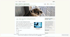 Desktop Screenshot of idontcareblog.wordpress.com