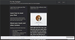 Desktop Screenshot of fixmygadget.wordpress.com