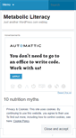 Mobile Screenshot of metabolicliteracy.wordpress.com