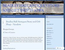 Tablet Screenshot of bradleyhallshoppes.wordpress.com