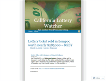 Tablet Screenshot of calottery.wordpress.com