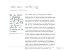 Tablet Screenshot of mcrosslawblog.wordpress.com