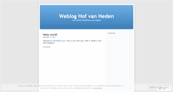 Desktop Screenshot of hofvanheden.wordpress.com