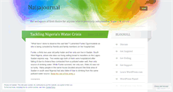 Desktop Screenshot of naijajournal.wordpress.com