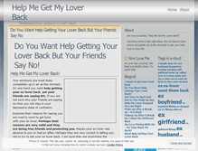 Tablet Screenshot of helpmegetmyloverback.wordpress.com