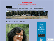 Tablet Screenshot of bsweststadt.wordpress.com