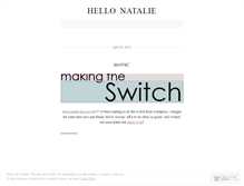 Tablet Screenshot of hellonatalie.wordpress.com