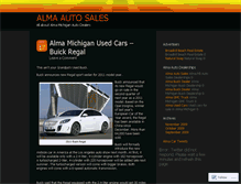 Tablet Screenshot of almaautosales.wordpress.com