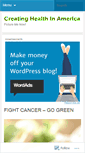 Mobile Screenshot of creatinghealthinamerica.wordpress.com
