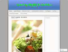 Tablet Screenshot of creatinghealthinamerica.wordpress.com