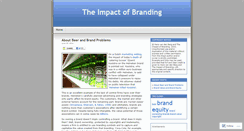Desktop Screenshot of brandingimpact.wordpress.com