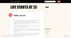 Desktop Screenshot of lifestartsat25.wordpress.com