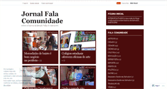 Desktop Screenshot of jornalfalacomunidade.wordpress.com