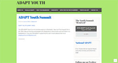 Desktop Screenshot of adaptyouthsummit.wordpress.com