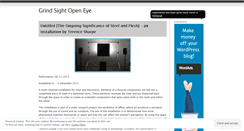 Desktop Screenshot of grindsightopeneye.wordpress.com