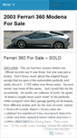 Mobile Screenshot of ferrari360forsale.wordpress.com