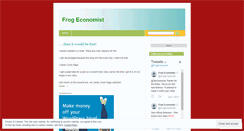 Desktop Screenshot of frogeconomist.wordpress.com