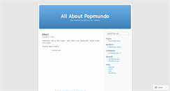 Desktop Screenshot of allaboutpopmundo.wordpress.com