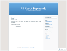 Tablet Screenshot of allaboutpopmundo.wordpress.com