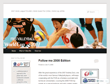 Tablet Screenshot of 2007volleyballworldcup.wordpress.com
