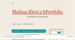 Desktop Screenshot of melissajklein.wordpress.com