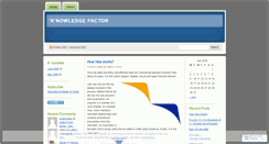 Desktop Screenshot of kfactor.wordpress.com