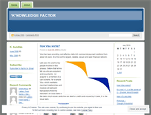 Tablet Screenshot of kfactor.wordpress.com