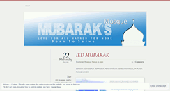 Desktop Screenshot of masjidmubarak.wordpress.com