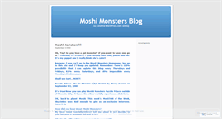 Desktop Screenshot of moshimonstersblog.wordpress.com