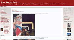 Desktop Screenshot of ourwestend.wordpress.com
