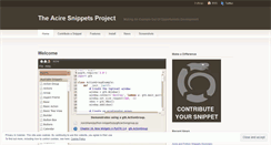 Desktop Screenshot of aciresnippets.wordpress.com