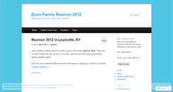Desktop Screenshot of dunnreunion2012.wordpress.com