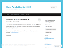 Tablet Screenshot of dunnreunion2012.wordpress.com