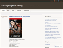 Tablet Screenshot of cassidykingston.wordpress.com