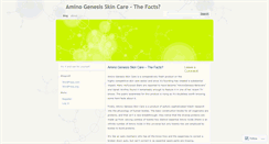 Desktop Screenshot of aminogenesisskincare.wordpress.com