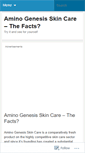 Mobile Screenshot of aminogenesisskincare.wordpress.com