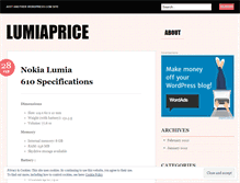 Tablet Screenshot of lumiaprice.wordpress.com
