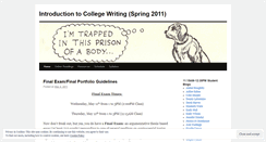 Desktop Screenshot of eng101spring11.wordpress.com