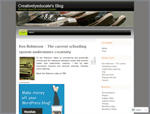 Tablet Screenshot of creativelyeducate.wordpress.com