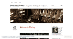 Desktop Screenshot of preservepeoria.wordpress.com