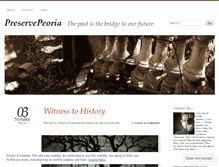 Tablet Screenshot of preservepeoria.wordpress.com