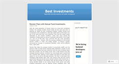 Desktop Screenshot of bestinvestments.wordpress.com