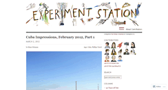 Desktop Screenshot of experimentstation.wordpress.com