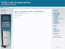 Tablet Screenshot of ccielab.wordpress.com