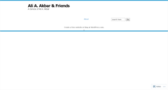 Desktop Screenshot of aliakbar.wordpress.com