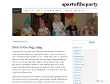 Tablet Screenshot of apartoftheparty.wordpress.com