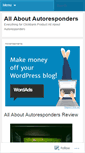 Mobile Screenshot of blogallaboutautoresponders.wordpress.com